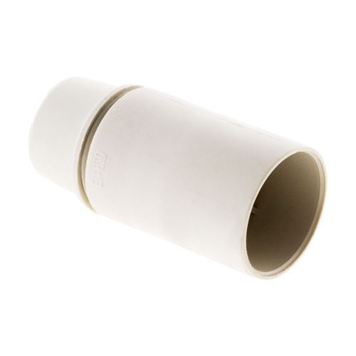 Zenitech Douille lisse E14 pour ampoule culot à vis couleur blanc sans bague de fixation - Image 3