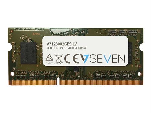 V7 - DDR3 - module - 2 GB - SO DIMM 204-PIN - 1600 MHz / PC3-12800 - CL11 - 1.35 V - niet-gebufferd - niet-ECC