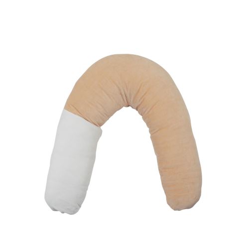 Coussin d'allaitement en velours déhoussable - Beige