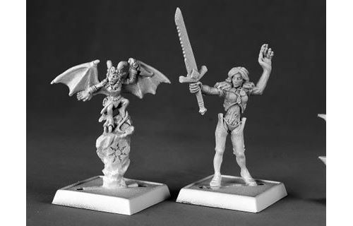 Nualia and Erylium Pathfinder Series Miniatures by Reaper