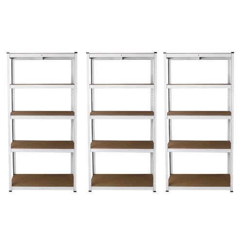 Monstershop Blanc 3 X 5 Niveau Étagères Industrielles Métal Acier Étagère Entrepôt