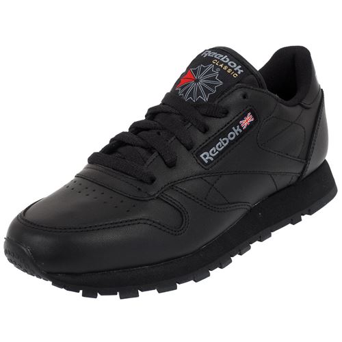 Chaussures basses cuir ou simili Reebok Cl lthr noir l Noir taille : 41 réf : 46535