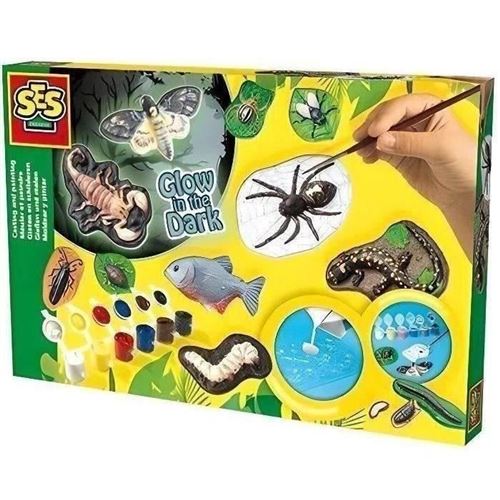 Ses Creative Multicolore Moulage Et Peinture - Animaux Effrayants