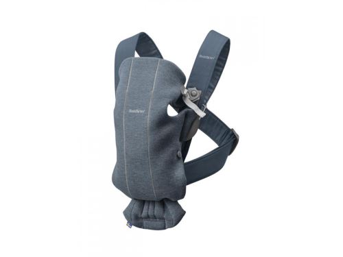 Babybjorn - Porte-bébé Mini, Bleu chiné, Jersey 3D