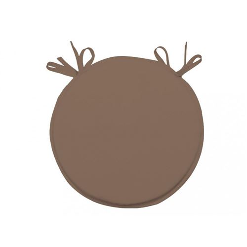 Galette de chaise bistrot Alix - D 40 x H 3 cm - Taupe