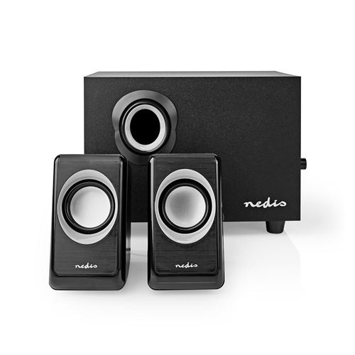 Nedis - Système de haut-parleur - pour PC - Canal 2.1 - 16 Watt (Totale) - noir