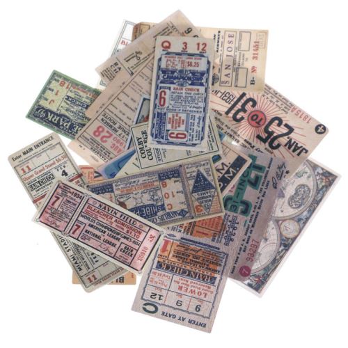 22pcs / pack Vintage ticket stickers scrapbook agenda de bricolage albums décor de cahier