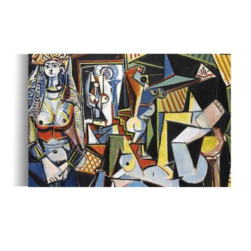 HOMEMANIA Tableau Inspirations de l'Auteur - Picasso - Art - pour Séjour, Chambre, Bureau - Multicolore, 60 x 4 x 90 cm