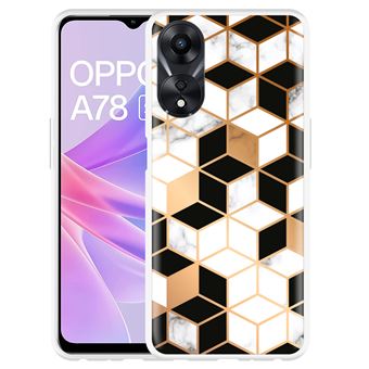 Verre trempé+Housse pour Oppo A78 4G 6.43, Etui à Rabat en Cuir PU de