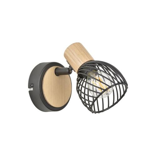 corep spot 1l kento base ronde en métal - e14 25 w - noir