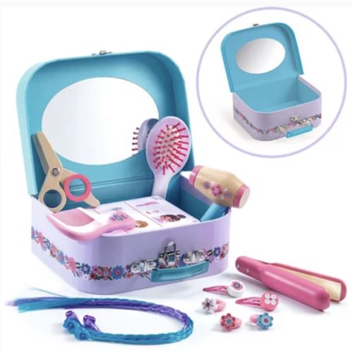 Djeco Malette de coiffure Lily coffret de jeu d'imitation pour enfants - Image 3