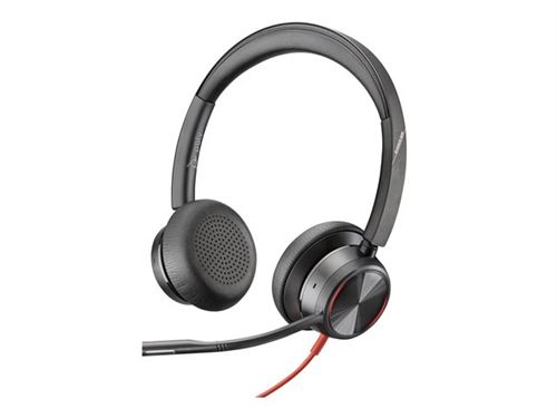 Poly Blackwire 8225 - Blackwire 8200 Series - Micro-Casque - Sur-Oreille - Filaire - Suppresseur De Bruit Actif - Usb-C - Noir - Certifié Zoom, Certifié Uc