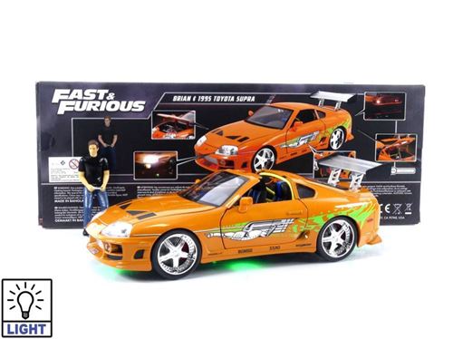 Voiture Miniature de Collection JADA TOYS 1-18 - TOYOTA Supra + Brian  Figure - Fast And Furious - Orange - 31139OR - Metal - Voiture - Achat &  prix