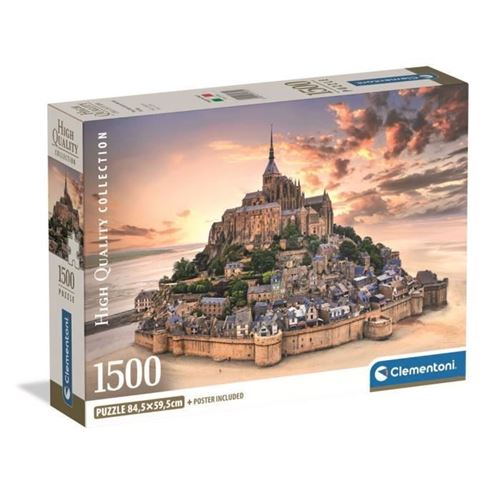 Clementoni Puzzle Compact Mont Saint-Michel - 1500 Pièces - Image 2