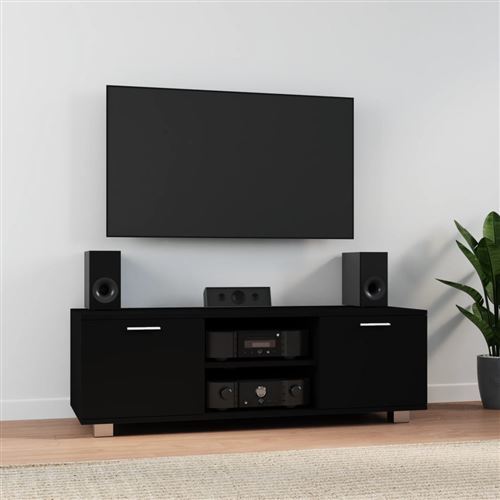 VIDAXL - Meuble TV - 120 x 40,5 x 35 cm - Noir - Image 2