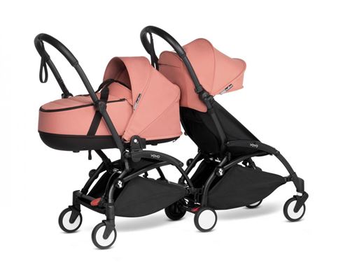 Babyzen - Poussette double YOYO 2 cadres noir nacelle et 6+ ginger