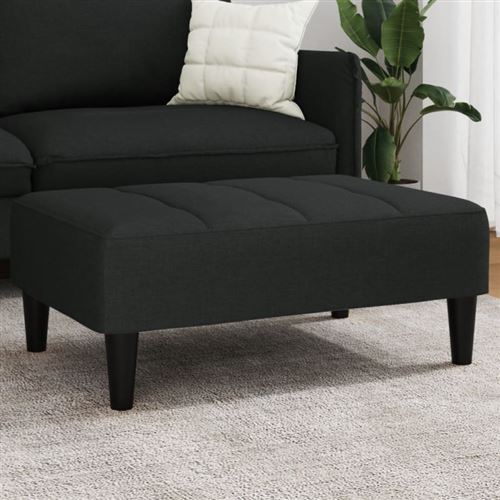 VIDAXL - Tabouret - Velours - Noir - 77x55x31 cm - Image 3