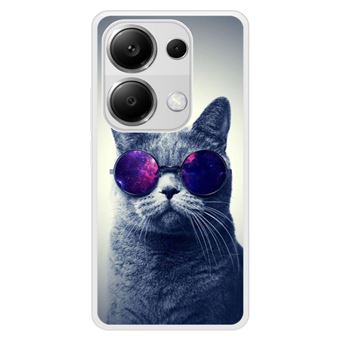 Coque renforcée rigide - Compatible Xiaomi Redmi Note 13 Pro 4G - design chat a lunette - 1
