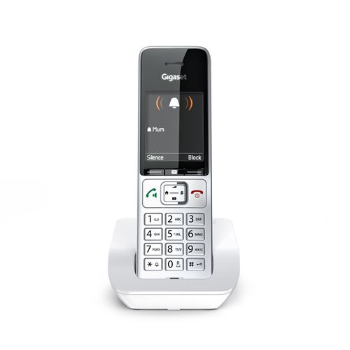 Téléphone Gigaset SIECOMFORT501W DECT Identification de l appelant Argent Blanc