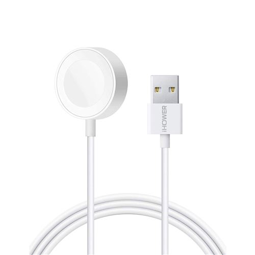 Câble de charge pour Apple Watch Système Magsafe magnétique en Silicone iHower Blanc