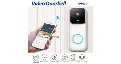 Non Communiqué Sonnette Vidéo Wifi Sonnette Intelligente 1080P Hd Wifi Caméra De Sécurité Vision Nocturne