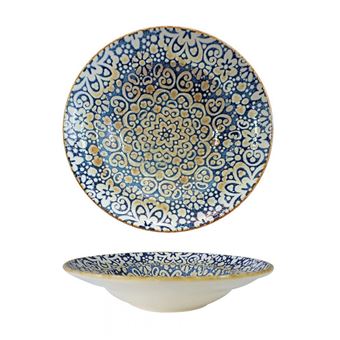 Imposyu 6 Pièces Assiettes à Pâtes Creuses En Plastique Réutilisables - Service De Table Élégant 23cm, 6 Couleurs Vives