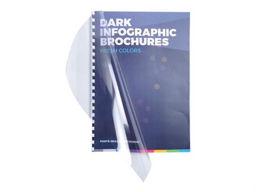 Exacompta - Polychlorure de vinyle (PVC) - A3 (297 x 420 mm) - transparent - 100 unités couverture à reliure