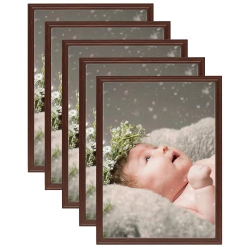 vidaXL Collage de cadres photo 5 pcs de table Rouge foncé 13x18 cm