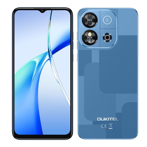 BLEU - OUKITEL C57S Smartphone 6.52 64Go ROM 4300mAh Android 14 téléphone Dual SIM 4G-(215g)