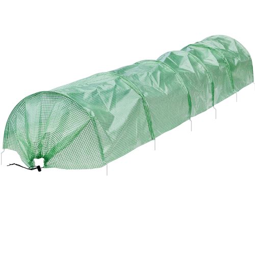 Serre de jardin tunnel de culture abri de plantes l&eacute;gumes fruits 300x55x35 cm