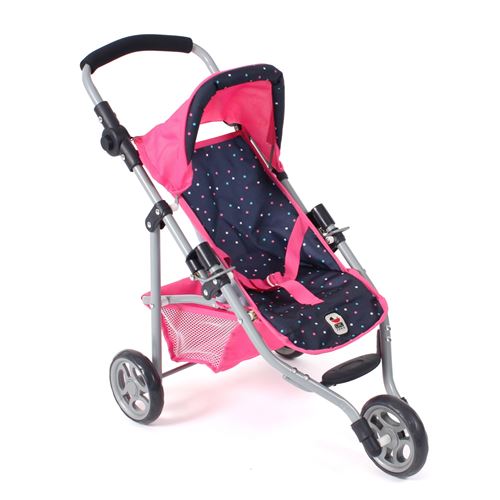 Bayer Chic - Poussette de jogging pour poupée LOLA - Rose et Bleu - Image 2