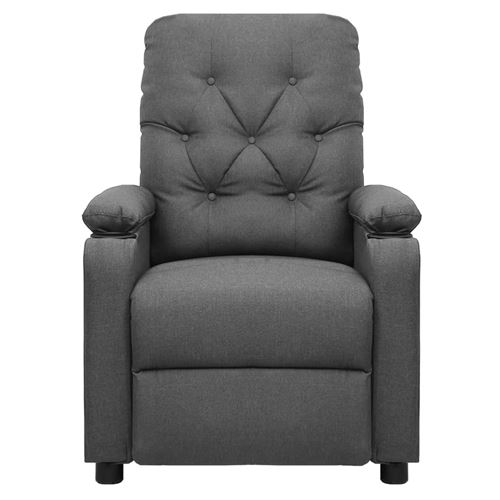 Non Communiqué Gris Vidaxl Fauteuil Inclinable Clair Tissu