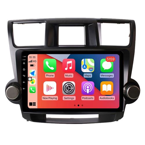 Autoradio Multimédia RoverOne CarPlay Android Auto GPS pour Toyota Highlander 2009 - 2013