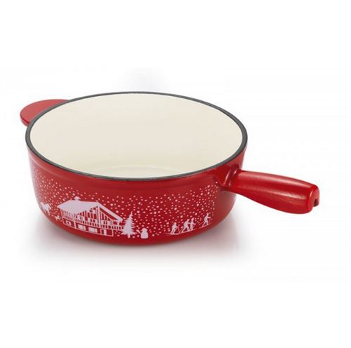 Plat à gratin en fonte émaillée couleur extérieure Rouge diamètre 29 cm