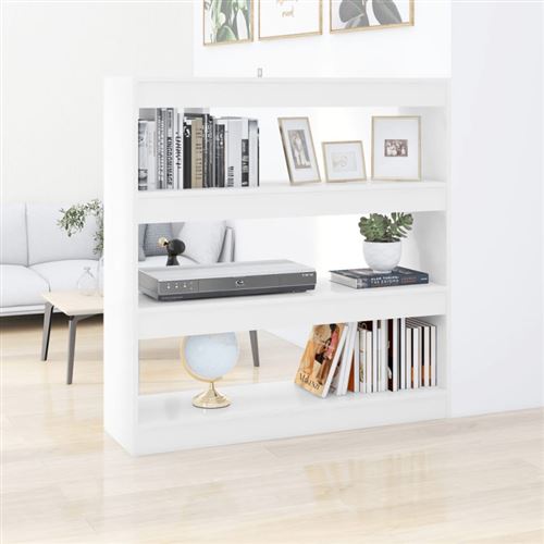 VIDAXL - Bibliothèque - Séparateur de pièce - Blanc - 100x30x103 cm - Image 3