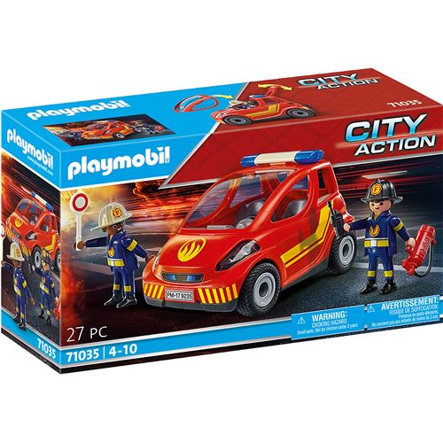 PLAYMOBIL 71035 - City Action Le v&eacute;hicule de pompier