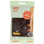 Hama Perles à repasser midi, noir, en sachet