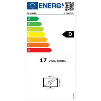 Samsung S27A400UJU - S4U Series - écran LED - 27" - 1920 x 1080 Full HD (1080p) @ 75 Hz - IPS - 250 cd/m² - 1000:1 - 5 ms - HDMI, DisplayPort, USB-C - noir