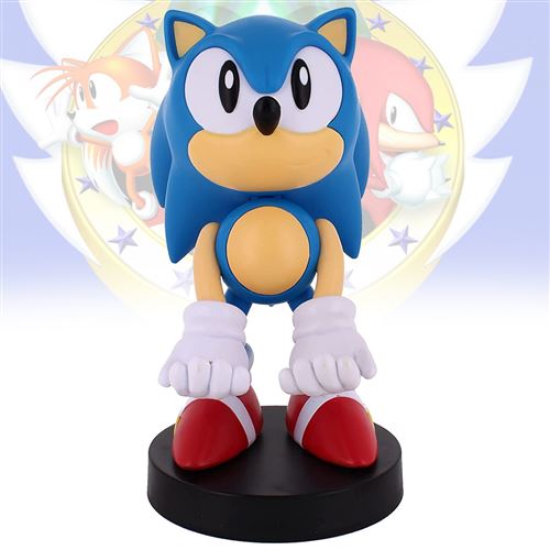 Figurine Sonic the Hedgehog 30 ans cable guy, Support compatible manette Xbox / PS4 / PS5 / Smartphone et autres