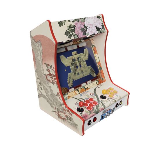 Fabulous Arcade - Borne Arcade Format Bartop Ecran 19 Haut de Gamme Joystiks Boutons SANWA Modéle VINTAGE FLORAL