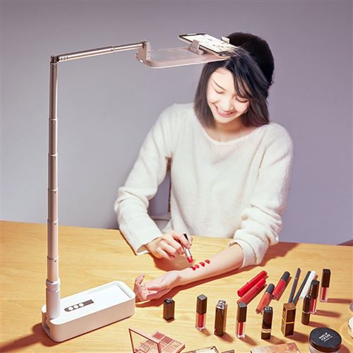 Support de téléphone pliable multifonctionnel Lumière double face, télécommande sans fil, fonctions multiples.