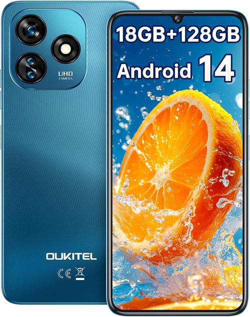 4G Smartphone OUKITEL C51 6.8” 128GO Dual sim-BLEU