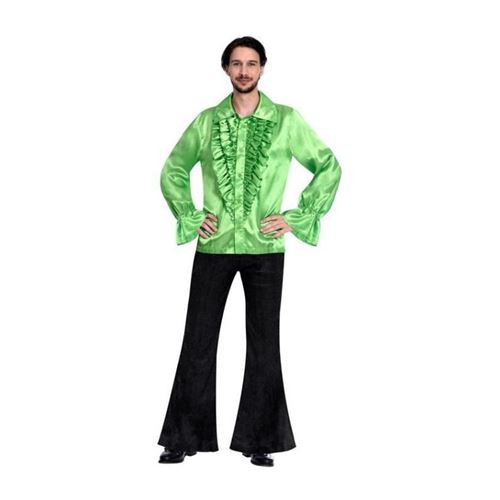 Costume adultes Satin Shirt lime taille Standard