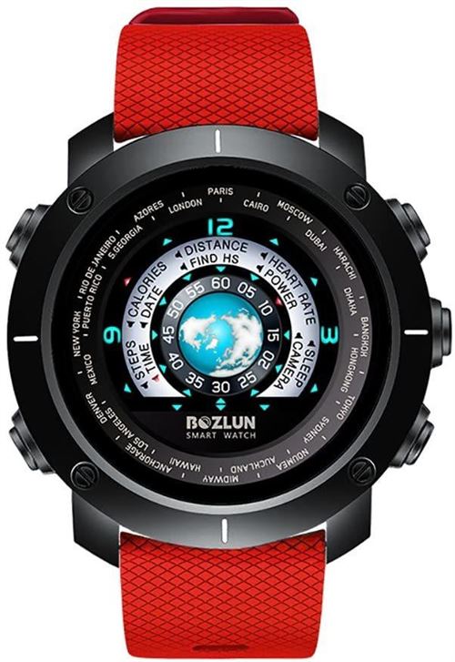 Montre connectée Chronus W30 IP67 Étanche Fitness Tracker-Rouge-Chronus