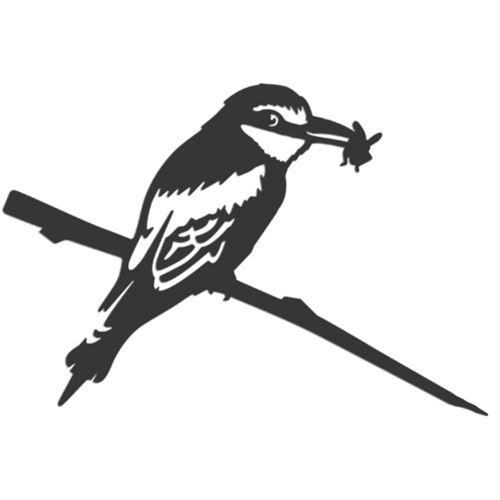 Metalbird - Oiseau sur pique guêpier d'europe en acier corten