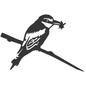 Metalbird - Oiseau sur pique guêpier d'europe en acier corten - 1