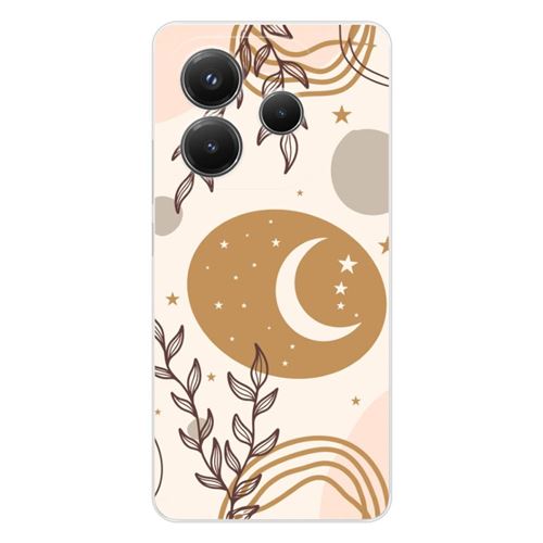 Coque en silicone imprimée compatible Xiaomi Redmi Note 14 5G Lunaison