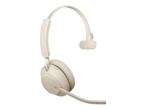 Jabra Evolve2 65 Auriculares Inalámbricos Monoaurales con Soporte Beige - Image 4