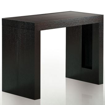 Console Extensible Rangement Integre 4 Rallonges Wenge Ingenius