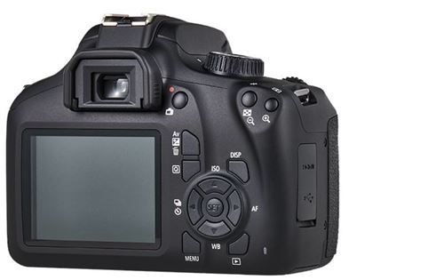 Canon EOS 4000D - Appareil photo numérique - Reflex - 18.0 MP - APS-C - 1080p / 30 pi/s - 3x zoom optique objectif EF-S 18-55 mm DC III - Wi-Fi - noir